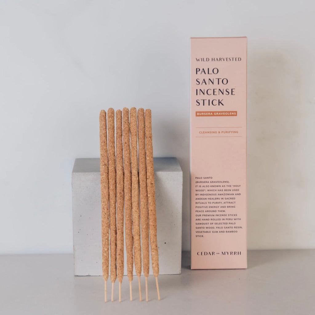 Cedar and Myrrh | Hand Rolled Palo Santo Incense Sticks - serenities