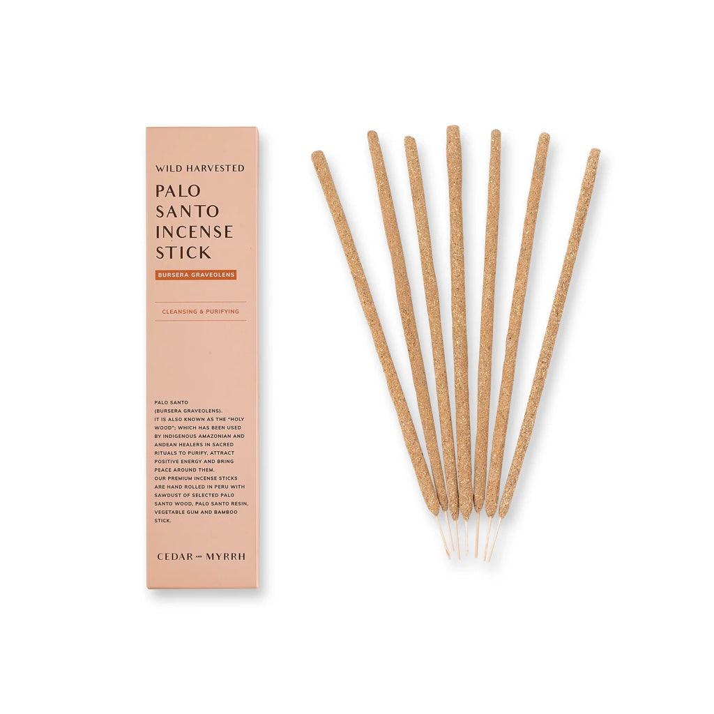 Cedar and Myrrh | Hand Rolled Palo Santo Incense Sticks - serenities